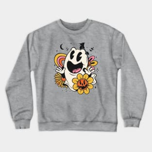 Retro Halloween Ghost Cartoon Crewneck Sweatshirt